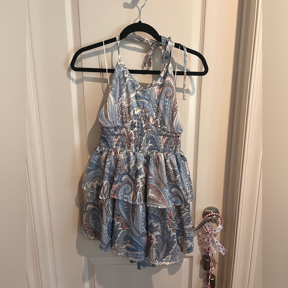 Bright Halter Neck Mini Dress